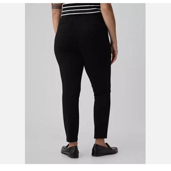 GAP High Rise Double Knit Skinny Pants Soft PONTE Pintuck Pleat Black Size 6 NWT - Picture 6 of 12